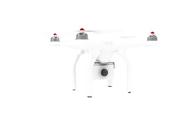 Digital composite image of drone with security camera