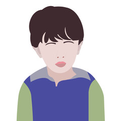 A beautiful cute boy avatar art work. 