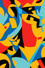 The Fall's Serenade of Colors - "Dive into a colorful world with this illustration collection inspired by iconic paper-cutting art, challenging the creative possibilities of paper and scissors."