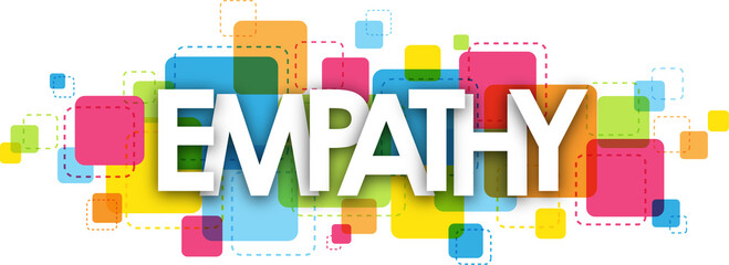 EMPATHY colorful typography banner on transparent background