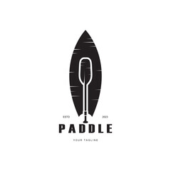 simple paddle logo,design for surfing,rafting,canoe,boat,surfing and rowing equipment business,vector