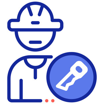 Skilled craftsperson in woodworking icons