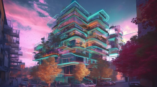 An alternative reality cityscape
