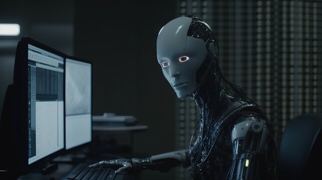 K&uuml;nstliche Intelligenz Kopf im Fokus