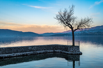 Lac du Bourget en hiver - Savoie