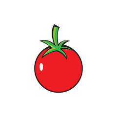 tomato fruit icon logo design vector color illustration