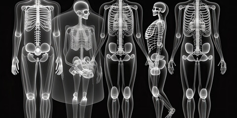 Collection of X-Rays of Multiple Parts of Human Body - Generative AI