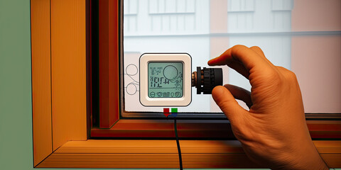Setting up a home automation sensor at the window - Generative AI