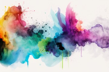 Abstract colorful watercolor background,Generative AI