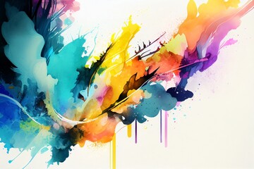 Abstract colorful watercolor background,Generative AI