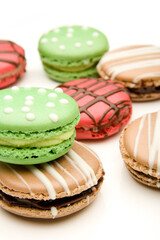 macaroons on a white background