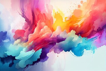 Abstract colorful watercolor background,Generative AI