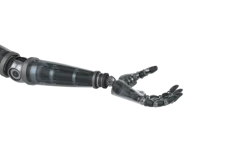 Rolgordijnen Digital image of black cyborg hand © vectorfusionart