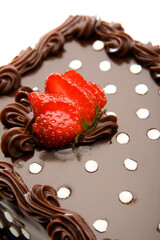chocolate cake with strawberry