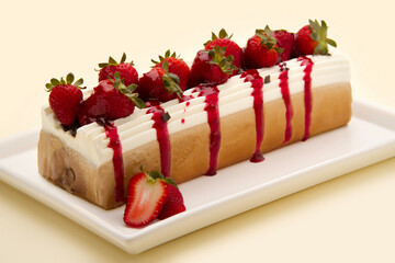 cake with strawberries