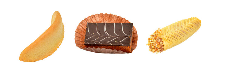 Traditional Moroccan sweets on a white background