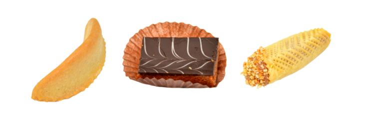 Traditional Moroccan sweets on a white background