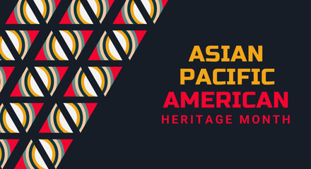 Asian American and Pacific Islander Heritage Month. Vector banner for ads, social media, card, poster, background. © Luki