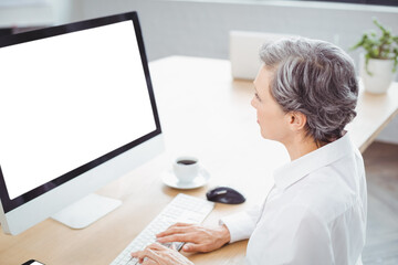 Woman using her computer