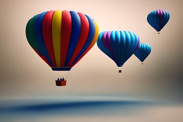 Fototapeta premium BACKGROUND with 3D balloons generative AI digital illustration, generative AI digital illustration
