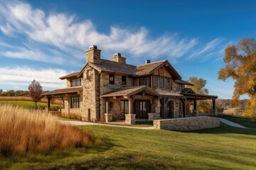 Fototapeta na wymiar Sprawling Ranch-Style Home with Modern Luxury Touches
