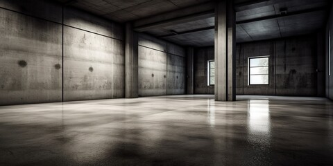 Empty modern style of room or space, generative ai