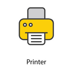Printer icon design stock illustration