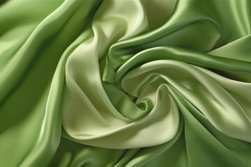 Obraz premium Abstract fluid iridescent leek green holographic neon curved wave in motion colorful background, Gradient design. Generative AI