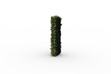 Letter l made of leaves