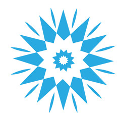 Obraz premium Delicate digital blue snowflake design