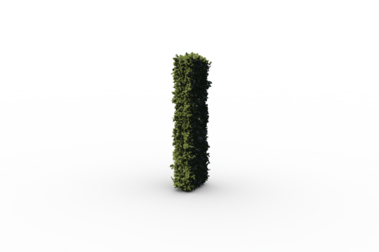 Letter l made of leaves