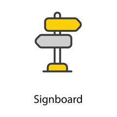 Signboard icon design stock illustration