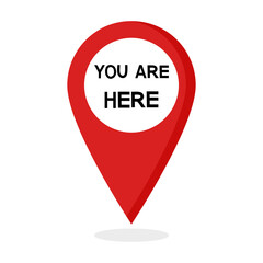 You Are Here Location Pointer on transparent background.