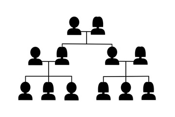 Family trees isolate on transparent background.