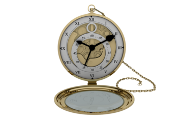 Old pocket clock with roman numbers