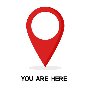 You Are Here Location Pointer on transparent background.