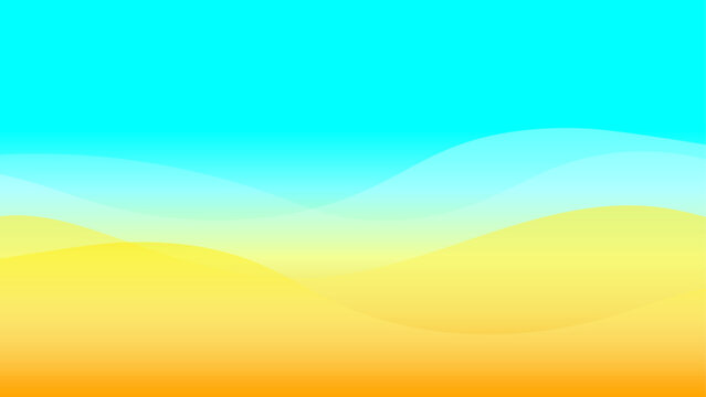 Abstract beach background for design, gradient with summer colors and waves