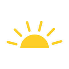 sun icon on transparent background.