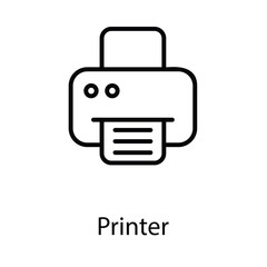 Printer icon design stock illustration