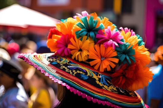 Cinco de Mayo with colorful decorations, traditional Mexican symbols, and party elements, perfect for holiday and cultural celebrations, Generative AI