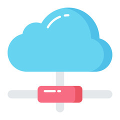 Cloud Connection Flat Icon
