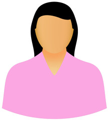 Female against white background