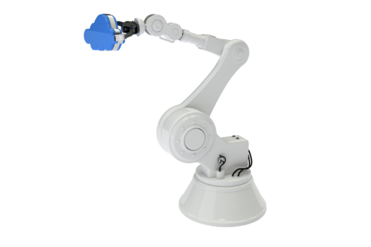 Robotic arm holding cloud