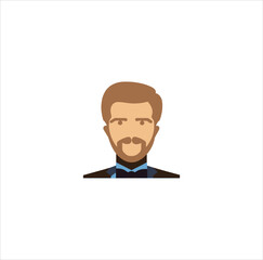 A brown man avatar vector art.