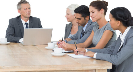 Business people in board room meeting