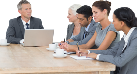 Business people in board room meeting