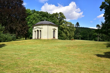 Cechy under Kosir Chateau park Manes pavilion