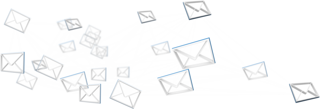 Abstract image of message icons