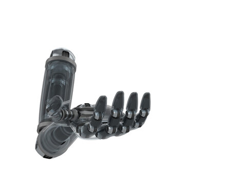 Digitally generated image of robot arm