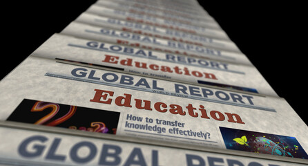 Education teach and learning newspaper printing media